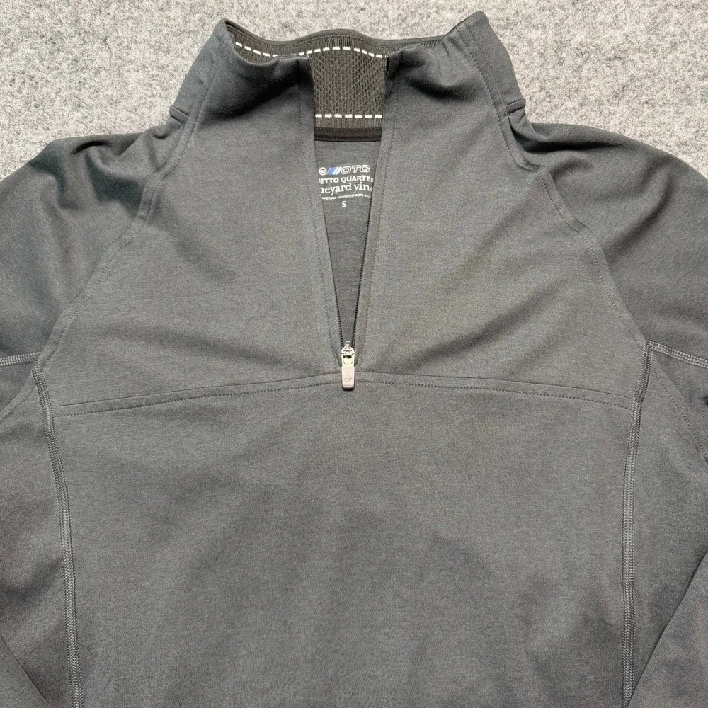 VINEYARD VINES Mens Palmetto Quarter Zip OTG Performance Pullover Grey Small